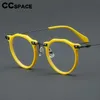 57028 Cadres de spectacle optique acétate vintage Fonds Fashion Round Metal Eyeglass Men Tendance Transparent Eyewear 240411