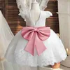 Robes de fille bébé 1ère robe d'anniversaire pour fille backless arc tout-petit pour enfants de mariage robe princesse robe 1 à 5 ans