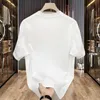 Men's T-Shirts designer Boys short sleeved T-shirt 2024 new trend casual print loose summer base shirt clothes 3PO5