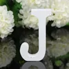 Dekorativa figurer Vita träbokstäver Engelska Alfabetet Word DIY PVC Personlig design Art Craft Wedding Holiday Home Decor