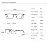 Män blå ljusblockering av läsglasögon myopia recept glasögon ramar kvinnor optiska linser dator glasögon solglasögon 240411