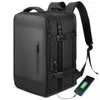 Skolväskor reser ryggsäck för kvinnor utbyggbar stor kapacitet vattentät bärbar dator med USB -port män utomhus multifunktion