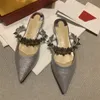 Sandales de créateur Femmes talons plats glissements de luxe pour femmes