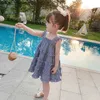 Girl's Dresses Summer girl dress childrens clothing baby clothing hanging plain vest lace patchwork cake princess dress Q240418