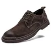 Chaussures décontractées 2024 hommes Oxford Leather Moccasins Lace Up Men Business Breathable Fashion Marque marche extérieure
