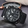 Bell and Ross New Bell Watchs Global Limited Edition Business Business Chronograph Ross Luxury Date Fashion Casual Quartz Mens Watch Bn02 Высокое качество