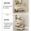 Kitchen Storage Rack With Slide Rails Pull-out Drawer Type Tray Spice Box Cabinets Organizer