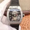 Desginer Mechanical Automatic Watch Najwyższa jakość Tourbillon Mechanical Millesmir RM001 Skull RM56-02