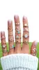 19 PcsSet Ring Boho Compass Arrow Starfish Wave Moon Eyes Gem Opening Midi Rings for Women Charm Rings Set Jewelry Gift4745380