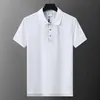 Designer Herren Polos Sommerhemd Marke Kleidung Baumwolle Kurzarm Business Casual Striped