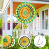 Vindspinnare 12 tum Metal Art Geometric Boho Mandala Hanging Chime Spinners Kinetic Yard Garden Decoration Outdoor Indoor 240409