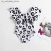 Stumi unico stampato in leopardo stampato per leopardo da bagno per bambini da 1-5 anni da un bambino da bagno con costume da bagno su un pezzo di bagno estivo da bagno estivo q240418