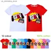 Camisetas novas fgteev para crianças roupas meninos e garotas de algodão camisetas crianças moda de verão top de camiseta casual unissex q240418