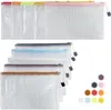 Einkaufstaschen TOTPRINT PVC 10 Packs Umschlagordner Klar wasserdichtes Dokument mit Reißverschluss für Home Work Office Organization