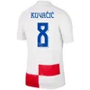 2024-25 Euro Kupa Milli Takımı Futbol Croacia 9 Andrej Kramaric Jersey 4 Josko Gvardiol 17 Bruno Petkovic 10 Luka Modric 22 Josip Juranovic Futbol Gömlek Kitleri Erkekler Erkekler