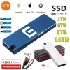 Bosättning Extern SSD 1TB USB3.1 Höghastighet Portable M.2 SSD 500G 2TB Solid State Drive 4TB Extern SSD -hårddisk för Xiaomi för bärbar dator