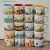 Bottiglia d'acqua 14 once di capacità in ceramica Starbucks City Mug Coppa American Cities Coffee con scatola originale New York City263D L48