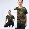 Hommes décontractés à manches courtes tactiques T-shirts Camouflage tshirt rapide sèche extérieur gym t-t-shirt chemise masculine vêtements 240411