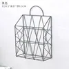 Nordic Style Newspaper And Magazine Racks Metal Iron Wall Hanging Holder Book Shelf Storage Organizer DIY Home Decoration