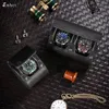 Embers Leather Watch Box 1 2 3 Slots Luxury äkta Watch Roll Watch Storage Box Travel Watch Case Present Box Watch Pouch 240418