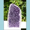 Loose Gemstones Natural Amethyst Geode Quartz Cluster Crystal Specimen Healing Drop Delivery Ottsq