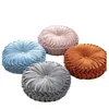 Pillow Nordic Round Solid Color Office Everything Back Handmade Pleated Floor Throw