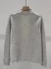 Magliette da donna Donne grigio maglione grigio singolo petto in maglia sciolta color manica lunga patchwork Ladies Casual Cardigan
