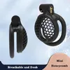 Sissy Chastety Cage Small Male Chastity Dispositif Lock Bream Design Plastic Penis Cage for Men BDSM Penis Cage Sex Toys for Couples (anneau d'arc, blanc)
