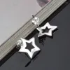 Stud Earrings Luxury Double Star Women Brincos Para As Mulheres Boucle Cute Minimalist Ohrstecke For Silver Plated Earring