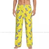 Abbigliamento da uomo pantaloni da letto di pigiama casual pantaloni ananas gialli pattern lounge pantaloni sciolti comodi abiti da notte comodi