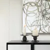 Держатели свечей черной конусной набор из 2 элегантных металлов для создания теплой и гостеприимной атмосферы в любой комнате