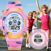 子供用時計子供迷彩時計スポーツキッズラバーストラップ防水式LEDデジタルウォッチの子供の女の子の男の子の腕時計時計