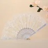 Decoratieve beeldjes Cosplay feestventilatoren Home Lace Fan Ancient Bride Hand Kleurrijk Chinese Japanse luxe vouwing