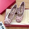 Ballet Tino Style Tie Stud Girl Version High Version Fairy Ballerinas Cross Buckle Flat Femmes Bow Shoe Rivet Bottom Shoes Shallow Cut Single Hob4