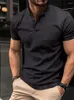 Men's Casual Shirts Solid Stand Collar Short Sleeve Fashion Handsome Business Shirt Men Clothing Summer Button Fit Gym Male