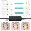 Continuous Lighting Travor LED selfie ring light with phone holder for on-site makeup ring light suitable for iPhone and Android Y240418