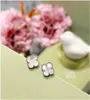 Dainty Stainless Steel Four Leaf Clover Earrings for Women Elaborate Earings for Women Party Luxury Designer Jewelry Women Earring5907119