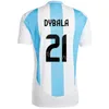 Взрослый ребенок Copa America 7 de Paul Soccer Jersey 2024 Национальная команда 5 Paredes 19 Otamendi 3 Tagliafico 9 Kun Aguer