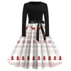 Повседневные платья 2024 Рождественские винтажные готические женские женские женские костюмы ретро с длинными рукавами.