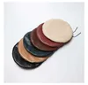 2y3u Berets vrouwen pu lederen baret Franse kunstenaar veerboon hoed cap vintage gewoon baret hoeden massieve kleur elegante dame lederen caps d240418