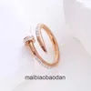 High -End -Designer -Schmuckringe für Frauen Carter New Classic Grade Nagelring für Männer und Frauen 18k Gold Rot farbloser Mode Offener Ring Original 1: 1 mit echtem Logo