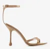 Italie Marque Bridal Wedding Femmes Ixia Sandals Chaussures Drop talons Toe Toe Lady Gladiator Sandalias Walking Eu35-43 avec boîte