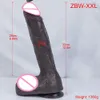 Stor lång dildo realistisk kuk strapon penis mjuk sugkopp svart vagina onanator anal sexig leksak för kvinna g-spot stimulering