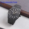 AP Pilot Wrist Watch 77350ce.OO.1266CE.03. En Royal Oak Series Black Ceramic Automatic Machinery Womens Watch -garanti