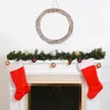 Decoratieve bloemen Kerst Vine Circle Rattan krans diy kunstmatige bloem slinger hanger Party Accessoires