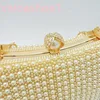 Bolso de hombro de lujo de lujo para mujeres Celebridades Celebridades Handbag Pearl Handhose Bolso de hombro Homallar Homoderla Crossbody Women's Diamond Shopping H017-3