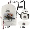 Rucksack Harajuku Lustiger Weihnachtsfest 3D -Druck 3PCS/Set Schultaschen Multifunktions Reise Brustbeutel Stifte Hülle