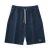 Shorts para hombres hombres Polos de verano Bermude casual algodón bordado sólido Harmont blaine longitud de rodilla