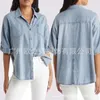 Chemises de chemisiers pour femmes Solide Top Tops Coll Coll
