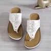 SANDALS SCARPE DONNA 2024 Trend Women Flowers Summer Slip su zeppe a punta casual comodi Beach Zapatos Para Damas en Oferta